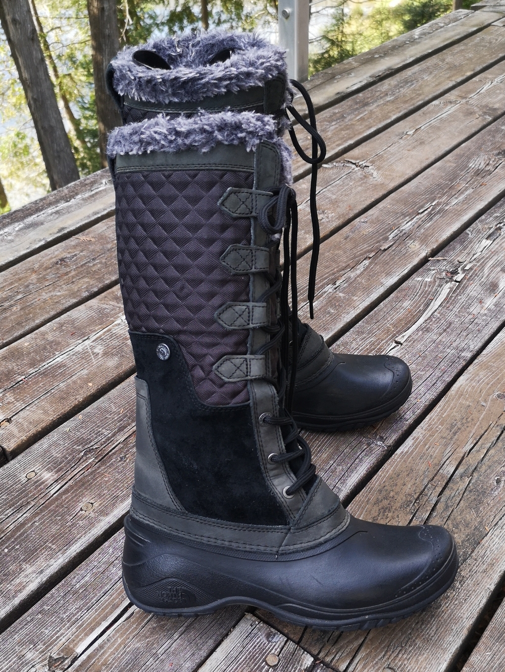 The North Face tall laced winter boots